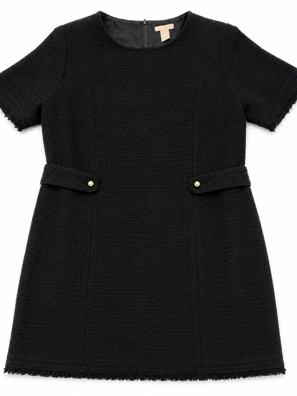 H&M Black Tweed Midi Dress
